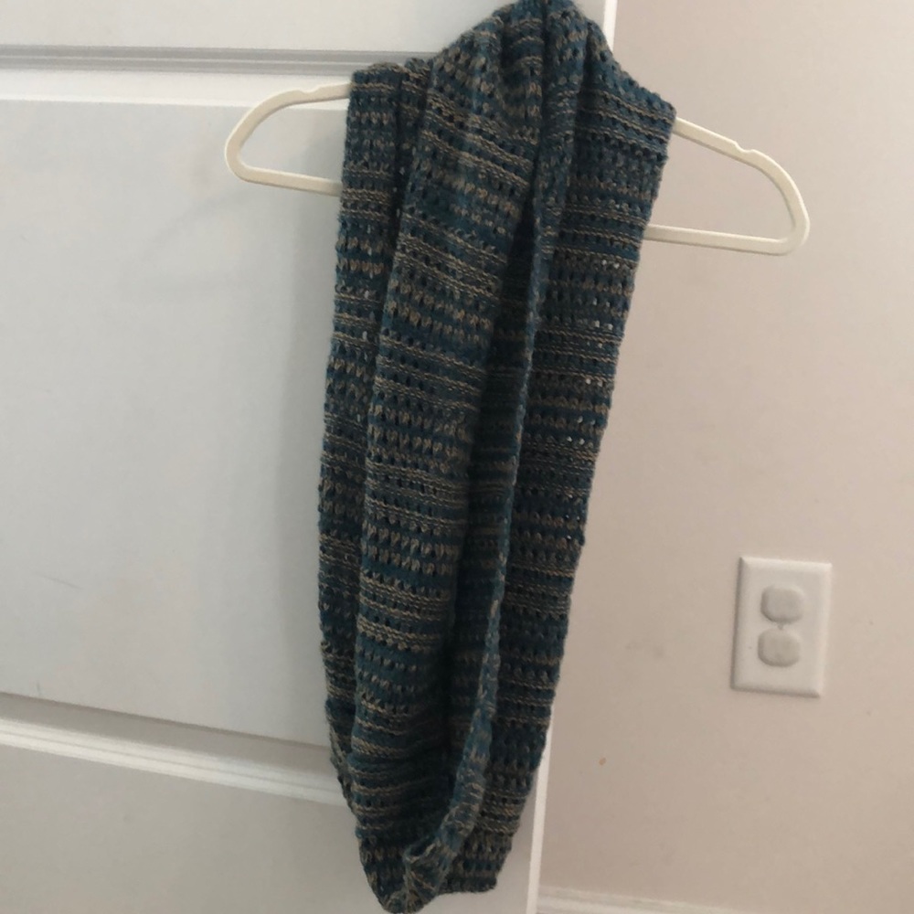 Tan and Indigo infinity scarf